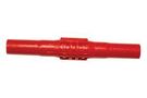 INSULATED BANANA COUPLER, 63.5MM, RED