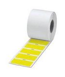 LABEL, POLYESTER, YELLOW, 32MM X 70MM