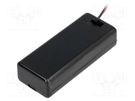Holder; AAA,R3; Batt.no: 2; cables; black; 150mm; with switch COMF