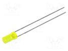 LED; 3mm; yellow; 1÷4mcd; 100°; Front: flat; 2.1÷2.5V; No.of term: 2 KINGBRIGHT ELECTRONIC