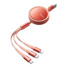 Cable USB Mcdodo CA-7252 3in1 retractable 1,2m (orange), Mcdodo