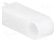 LED housing; 5mm; polyamide; angular; 3 PIN; natural; UL94V-2 FIX&FASTEN