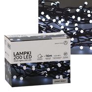 Extralink LED Fairy Lights, 200L Cold White Balls, Length 3 + 16 m, EXTRALINK
