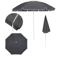 Foldable Beach Umbrella Black Forest, 1.8m Grey, EXTRALINK