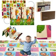 Reversible Educational Play Mat Extralink, 150x200x1 cm Foldable Animals + Carry Bag, EXTRALINK