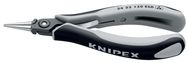 KNIPEX 34 32 130 ESD Precision Electronics Gripping Pliers ESD with multi-component handles burnished 130 mm