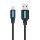 Cable USB-A 2.0 to USB-C Vention COKBD 3A 0,5m (black), Vention