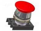 Switch: push-button; 22mm; Stabl.pos: 1; red; IP55; mushroom; Pos: 2 PROMET