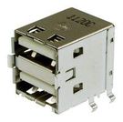 STACKED USB CONN, 2.0, USB TYPE A, 4POS