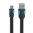 Płaski kabel USB 2.0 A do Mini 5 pinowy Vention VAS-A14-B100 2A 1m Czarny, Vention