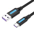 USB 2.0 A to USB-C Cable Vention CORBF 5A 1m Black PVC, Vention