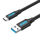 USB 3.0 A to USB-C Cable Vention COZBF 3A 1m Black PVC, Vention