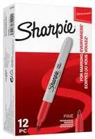 MARKER FINE TIP, RED, 12PK