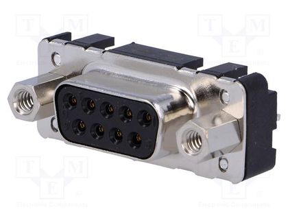 D-Sub; PIN: 9; socket; female; straight; THT; UNC 4-40 HARTING 09661516513