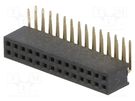 Socket; pin strips; female; PIN: 28; angled 90°; 1.27mm; THT; 2x14 CONNFLY
