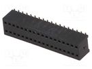Socket; pin strips; female; PIN: 36; straight; 1.27mm; SMT; 2x18 CONNFLY