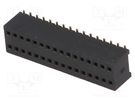 Socket; pin strips; female; PIN: 32; straight; 1.27mm; SMT; 2x16 CONNFLY