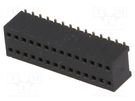 Socket; pin strips; female; PIN: 28; straight; 1.27mm; SMT; 2x14 CONNFLY