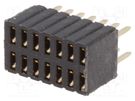 Socket; pin strips; female; PIN: 14; straight; 1.27mm; THT; 2x7 CONNFLY