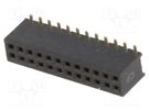 Socket; pin strips; female; PIN: 24; straight; 1.27mm; SMT; 2x12 CONNFLY