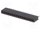 Socket; pin strips; female; PIN: 16; straight; 1.27mm; THT; 1x16 CONNFLY
