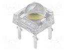 LED Super Flux; 7.6x7.6mm; white warm; 16lm; 120°; Front: convex OPTOSUPPLY