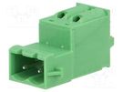 Pluggable terminal block; Contacts ph: 5.08mm; ways: 2; straight PHOENIX CONTACT
