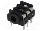 Socket; Jack 3,5mm; female; stereo; ways: 3; THT; Des: on/off switch CLIFF