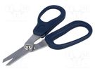 Scissors; for cutting fiber optics (glass fiber cables); 150mm 