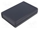 Enclosure: with panel; 1593; X: 66mm; Y: 140mm; Z: 28mm; ABS; black HAMMOND