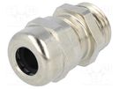 Cable gland; PG9; IP68; brass; Body plating: nickel; HELUTOP HT-MS HELUKABEL