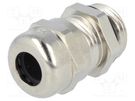 Cable gland; PG9; IP68; brass; Body plating: nickel; SKINTOP® MS LAPP