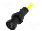 Indicator: LED; recessed; yellow; 230VAC; Ø10mm; IP20; leads 300mm ELPROD
