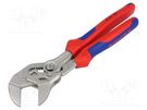 Pliers; universal wrench; 180mm; steel; Steps: 13 KNIPEX