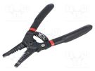 Stripping tool; 20AWG÷10AWG; 0.8÷2.6mm2; Wire: round; 165mm NEWBRAND