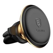 Baseus Magnetic Air Vent Car Mount Holder with cable clip Gold, baseus