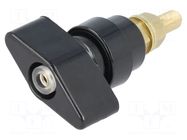 Laboratory clamp; black; 1kVDC; 100A; brass; polycarbonate; 81mm SCHÜTZINGER