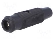 Connector: 4mm banana; adapter; black; banana 4mm socket SCI