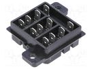 Socket; PIN: 11; 10A; 240VAC; H: 16mm; W: 37.8mm; on panel; connectors SCHRACK
