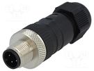Plug; M12; PIN: 4; male; A code-DeviceNet / CANopen; for cable LUMBERG AUTOMATION