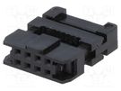 Plug; IDC; female; PIN: 8; with cable clamp; IDC; for ribbon cable Amphenol Communications Solutions