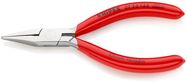 KNIPEX 37 23 125 Flat Nose Pliers for precision mechanics with plastic coating chrome-plated 125 mm