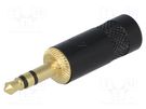 Plug; Jack 3,5mm; male; stereo; ways: 3; straight; for cable; 4mm REAN