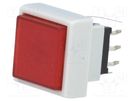 Switch: keypad; Pos: 2; DPDT; 0.1A/30VDC; red; LED; red; THT; 1.5N HIGHLY ELECTRIC