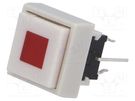 Switch: keypad; Pos: 2; DPDT; 0.1A/30VDC; white; LED; red; THT; 1.5N HIGHLY ELECTRIC
