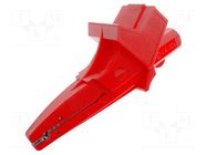 Crocodile clip; 20A; 1kVDC; red; Grip capac: max.25mm HT INSTRUMENTS