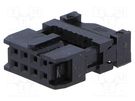 Plug; IDC; female; PIN: 8; with cable clamp; IDC; for ribbon cable Amphenol Communications Solutions