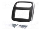 Radio frame; Fiat,Nissan,Opel,Renault; 2 DIN; black and silver ACV