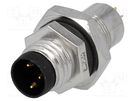 Connector: M8; male; PIN: 3; for panel mounting,rear side nut AMPHENOL LTW