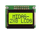 LCD DISPLAY, COB, 8 X 2, STN, 3.3V